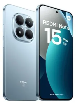 Image de Xiaomi Redmi Note 15 Pro 5G, smartphone 12 Go/512 Go, écran 6,83 pouces, résolution 1,5K, taux de rafraîchissement 120 Hz, technologie AMOLED, IP68, système d'exploitation HyperOS 2 (bleu)