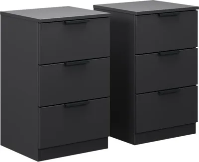 Immagine prodotto di Comodino Vicco Fino Nero con cassetti, Model 58535