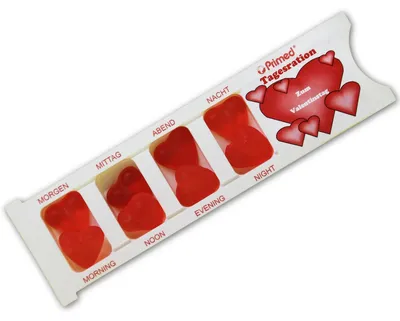 Produktbild Tablettenbox Zum Valentinstag mit Fruchtgummi Scherzartikel 25g