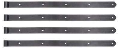 Image de Alberts 822729 Charnière de porte DURAVIS®, droite, extrémités arrondies, revêtement duplex noir diamant, rouleau Ø 16 mm, dimensions 800 x 45 mm, lot de 4