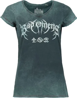 Produktbild von Bad Omens T-Shirt Damen Metal Logo petrol Band-Merch, Bands 100% Baumwolle 4XL