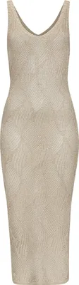 Produktbild von LASCANA Strickkleid mit Ajourmuster und Seitenschlitz beige-goldfarben Größe 44