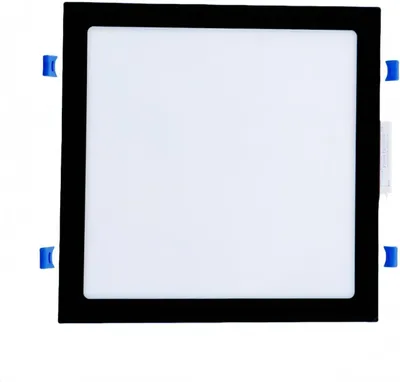 Productafbeelding van Led-plafondplaat - Vierkant paneel - Ruimte Verlichten - CCT schakelbaar - 295 x 295 mm - Zwart frame