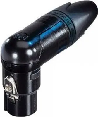 Immagine prodotto di Connettore NEUTRIK XLR femmina, angolato Numero di poli: 4 Nero NC4FRX-B 1 pz