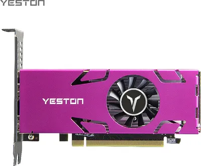 A Yeston graphics card is shown against a white background.