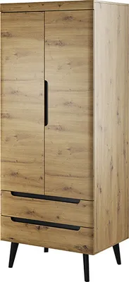 Produktbild von Kleiderschrank NORDI NSZ80 Schrank mit Schubladen Eiche Artisan