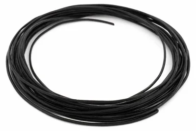 Produktbild von Vintageparts Echtes Lederband Schwarz 1mm Schmuckband Bastelband 4m