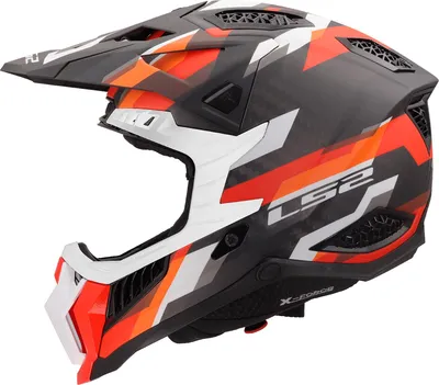 Produktbild von LS2 MX703 X-Force Phantom Motocross Helm, orange/rot, S  (55/56)