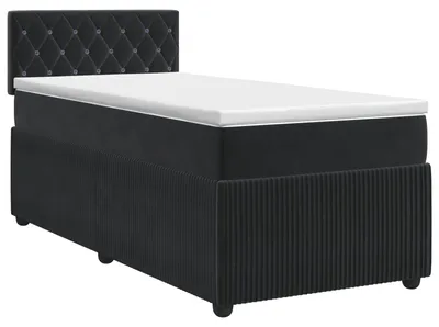 Obrázok produktu pre vidaXL Box spring posteľ s matracom čierna 80 x 200 cm zamat