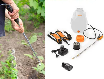 Produktbild von Große Akku Rückenspritze Garten Drucksprüher 12Ltr Unkrautspritze mit Ersatzakku