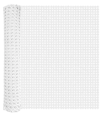 Produktbild von Kunststoff-Rattan-Webband 50cm x 4.8m Weiß für Möbelreparatur