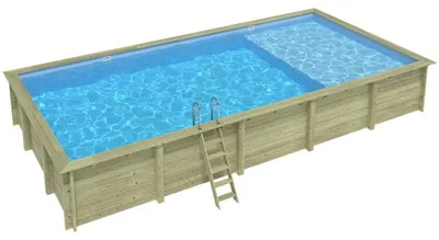 Produktbild von Altanka BAS7310OSPL+PLA310, 50100 l, Gerahmter Pool, Kind & Erwachsener, Leiter, Holz