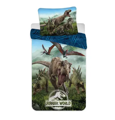 Produktbild von Jurassic World Forest Kinder Bettwäsche Set 135 - 140x200 cm BaumwolleBunt