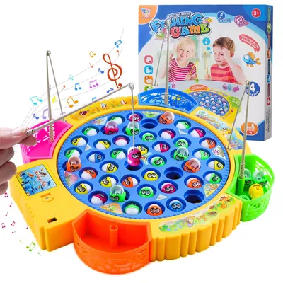 Produktbild von Musikalisches Angelspiel - Lernspielzeug - 45 Fische - 4 Angeln - Interaktives Spiel - Für Kinder 3-6 Jahre