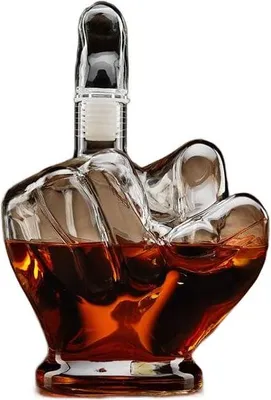 Immagine prodotto di Decanter per whisky con dito medio in vetro
