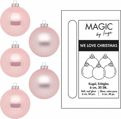 Produktbild von Weihnachtskugeln 30 Stk 6cm Lovely Magnolia