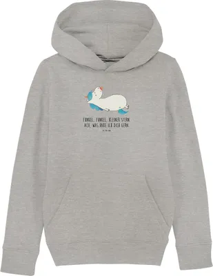 Produktbild von Mr. & Mrs. Panda Kinderpullover Einhorn Schnuller 12-14 Jahre (152/164) - Heather Grey - Geschenk, Mama, Baby, Geburtstag, Pullover, Sweatshirt, Kapuzenpullover, Geburt