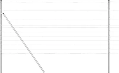 Image de vidaXL Poteau de clôture Galvanisé 50 x 1,2 m Acier