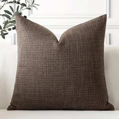Produktbild von Kissenbezug Einfarbig Leinen 55x55cm Dunkelbraun 1 Stück