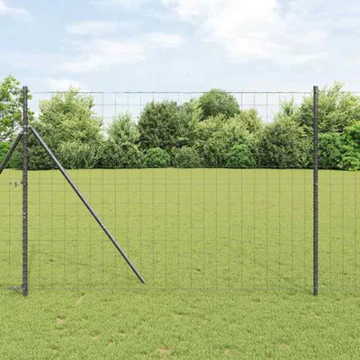 Obrázok produktu pre vidaXL Plot Eurozaun, 1,6 x 10 m, oceľ s PVC povrchovou úpravou, sivá farba