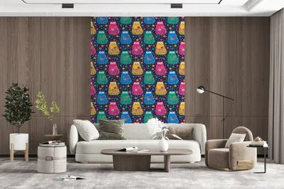 Obrázek produktu pro MuchoWow® Fototapety do obývacího pokoje nebo ložnice tapety vinylové motivy tapety Kočka - duha - květiny 195x300cm
