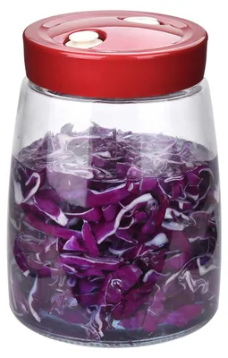 Fermentierglas 1,4 L mit Luftschleuse und Entlüftungsventil