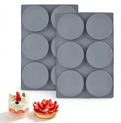 Silikon-Backform rund, 2er-Set, 33x22 cm, antihaftbeschichtet