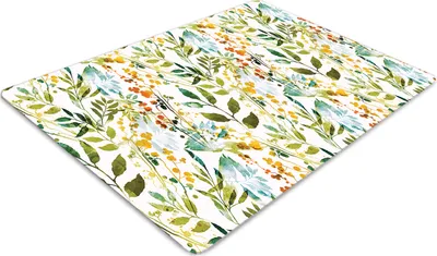 Produktbild von Stuhlunterlage Bürostuhlunterlage 120 cm x 90 cm Bodenmatte Bürostuhlunterlage - Boho-Blumen