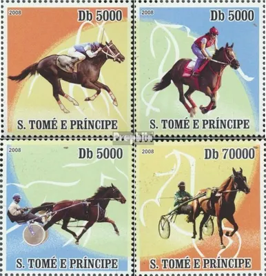 Produktbild von Briefmarken Sao Tome e Principe 2008 Mi 3428-3431 (kompl.Ausg.) postfrisch Pferderennen