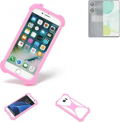 Produktbild von K-S-Trade Handy Hülle kompatibel mit Huawei Enjoy P60 Pro Schutz Hülle Bumper Silikon Schutz Hülle Cover Case Silikoncase Silikonbumper TPU