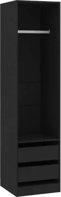 Immagine prodotto di Armadio con cassetti nero 50x50x200cm in materiale ligneo