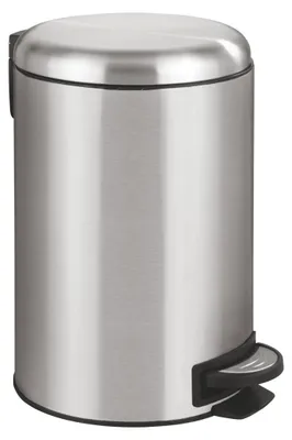 Zdjęcie produktu dla WENKO pedałowy kosz na śmieci kosz na kosmetyki ze stali nierdzewnej 12L Softclose LEMAN Leman