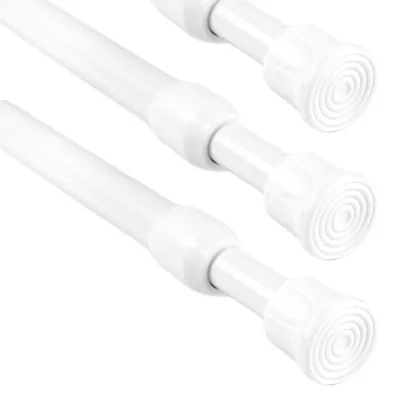 3er Set Klemmstangen 42-72 cm, ausziehbar, 13 mm, weiß