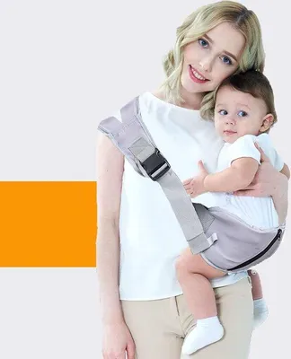 Productafbeelding van Ergonomische draagzak, grijs, geschikt voor baby's en peuters tot 55 kg