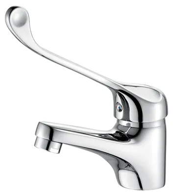 Immagine prodotto di Rubinetto miscelatore per lavabo, realizzato in ottone con finitura cromata