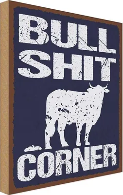 Produktbild von vianmo Holzschild 30x20 cm Bullshit Corner lustig Dekoration