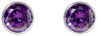 Produktbild von Miamar SMO05 Damen Silber Ohrstecker Lila