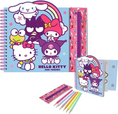 Produktbild von Kids Euroswan Kreatívny set s peračníkom, farbičkami a nálepkami - Hello Kitty