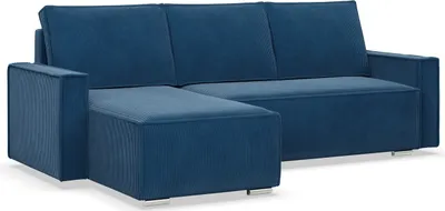 Produktbild von NOTO - Ecksofa mit Schlaffunktion, Bettkastem, Komfort und Still, marineblau