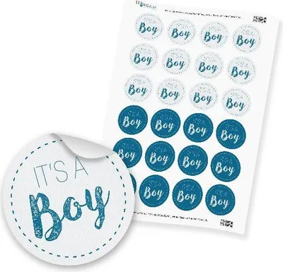 Produktbild von 24 x itenga Sticker „It s a Boy“ (Motiv 76)