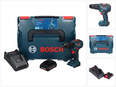 Image de Bosch GSB 18V-55 Professional Perceuse-visseuse à percussion sans fil 18 V 55 Nm Brushless + 1x batterie ProCORE 4,0 Ah + chargeur + L-Boxx