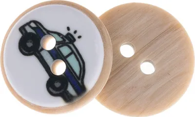 Zdjęcie produktu dla Guzik - zestaw 6 szt. - średnica 15 mm - zielony, czarny