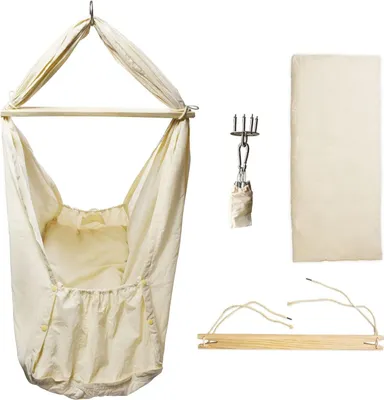 Produktbild von bloomborn Baumwolle Federwiege Decke Komplettset Hängematte für Babys Babyhängematte Babywiege