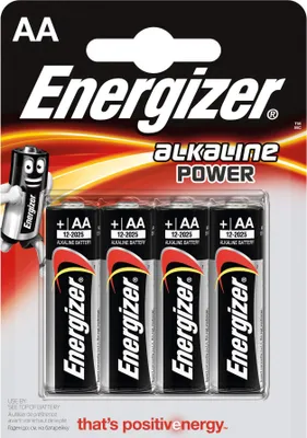 Zdjęcie produktu dla Energizer E300132900, Jednorazowa bateria, AA, Alkaliczny, 1,5 V, 4 szt., Czarny, Srebrny