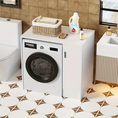 Immagine prodotto di Mobiletti lavatrice per il bagno, dimensioni 96x62x90 cm, con due ripiani