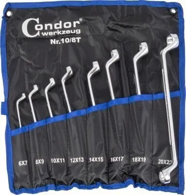 Produktbild von Condor werkzeug Zugringschlüssel-Satz 10-8T Chrom-Vanadium-Stahl