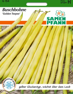 Produktbild von Buschbohne Golden Teepee | Buschbohnensamen von Samen Pfann [MHD 01/2026]