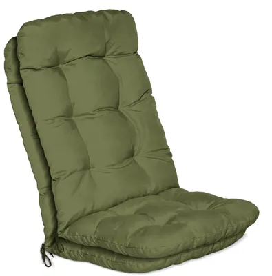Produktbild von Beautissu 2er Set Hochlehner Auflagen Flair HL, 120x50x8cm, Olivegrün
