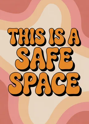 Produktbild von Poster 13x18cm Motivationsaffirmation Retro Vintage Für Wohnzimmer Safe Space