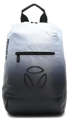 Image de Sac à dos Momo Design pour hommes, bicolore avec fermeture éclair, dimensions 32x40x16 cm, noir et blanc